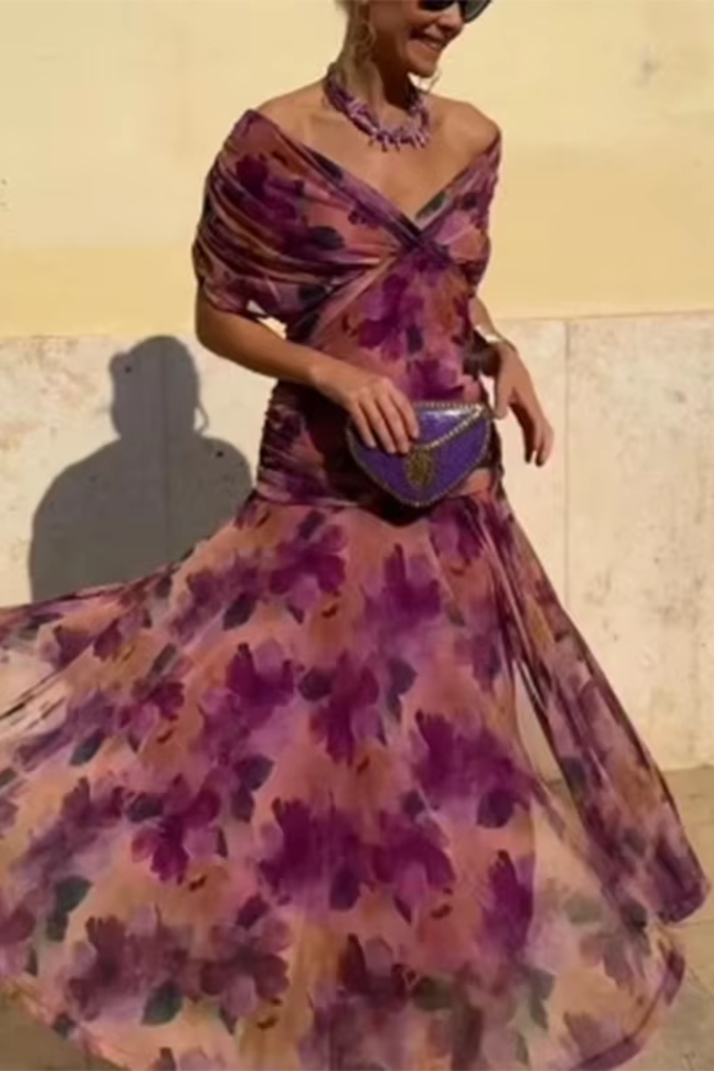 Chiara | Abito lungo elegante con drappeggio