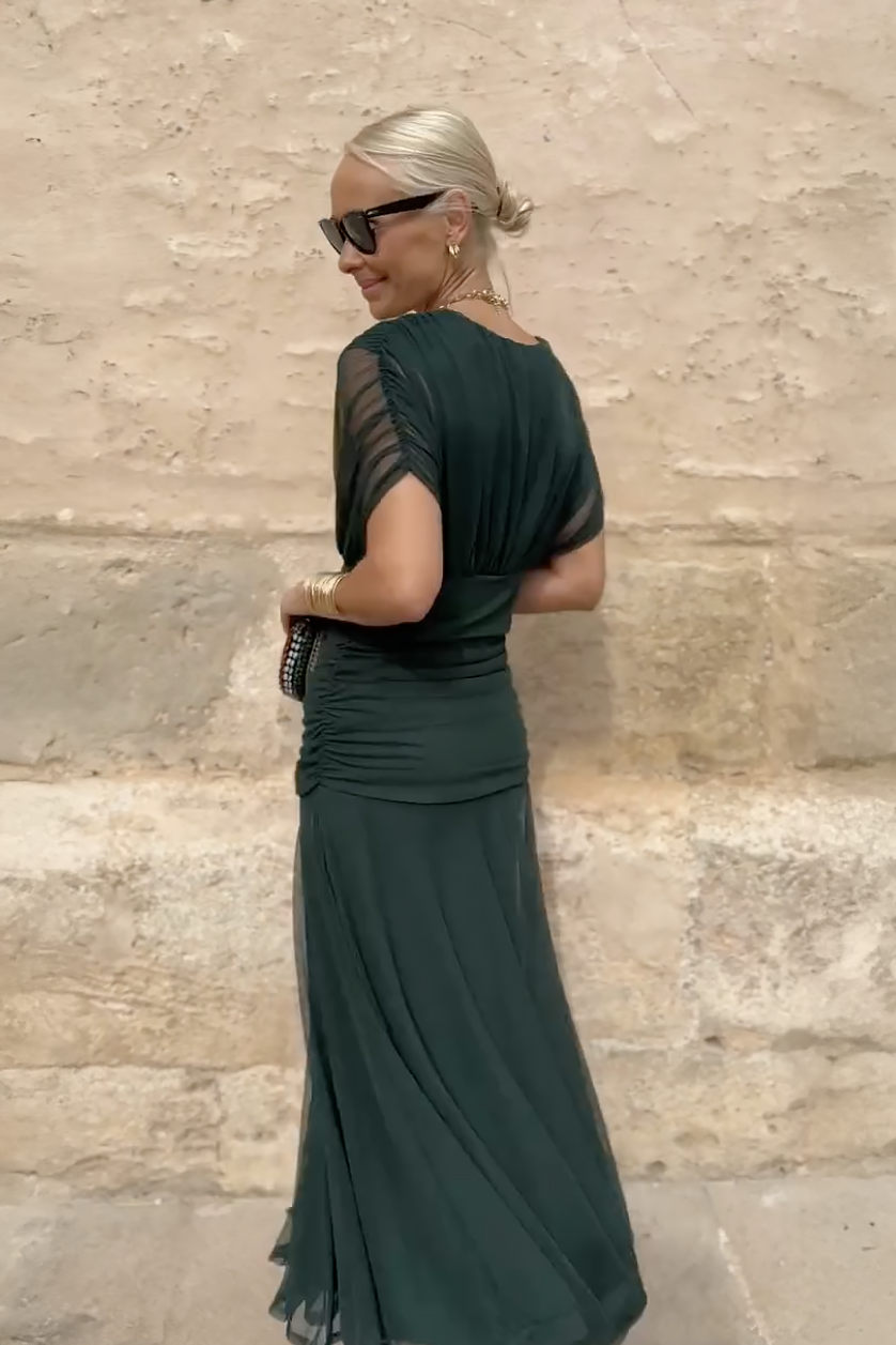 Chiara | Abito lungo elegante con drappeggio
