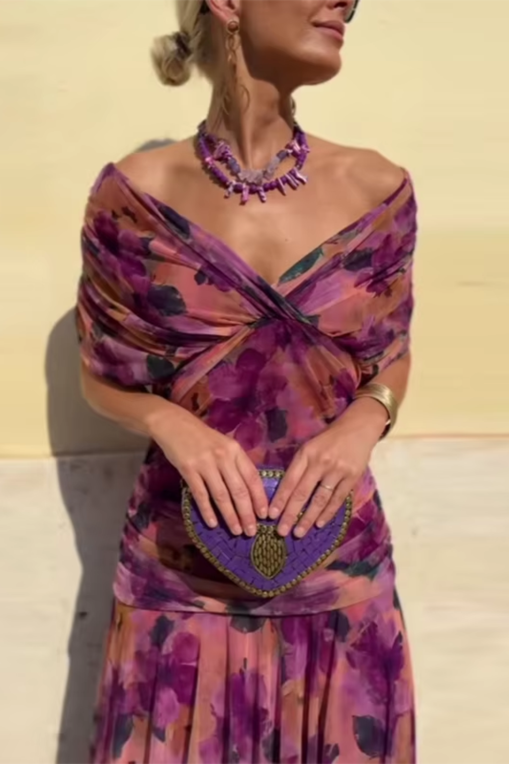 Chiara | Abito lungo elegante con drappeggio