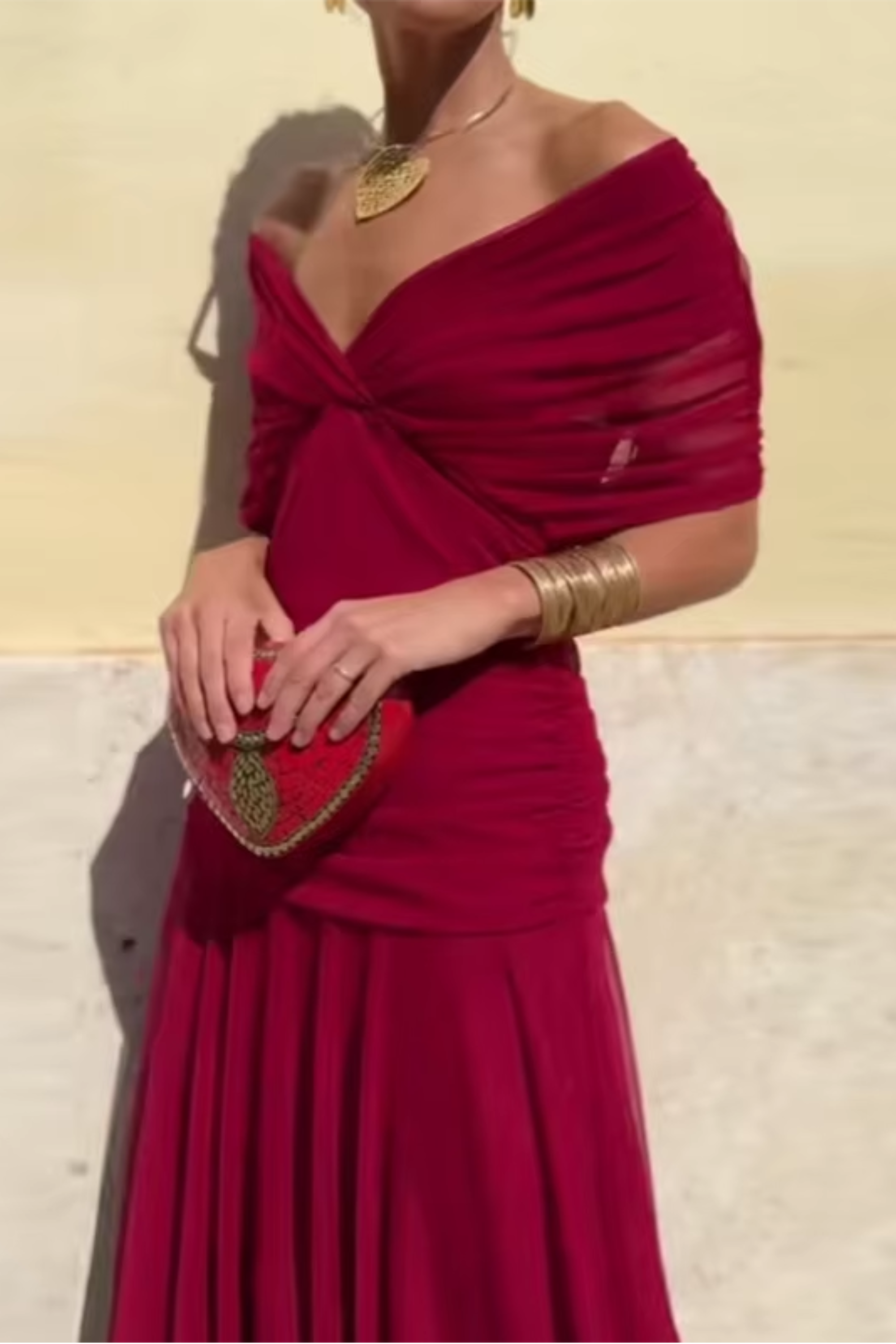 Chiara | Abito lungo elegante con drappeggio