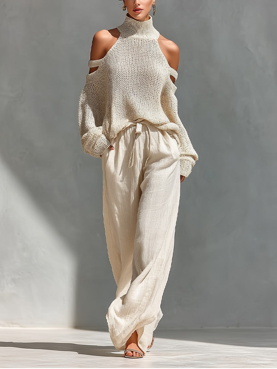 Camilla • Completo alla moda in maglia e lino