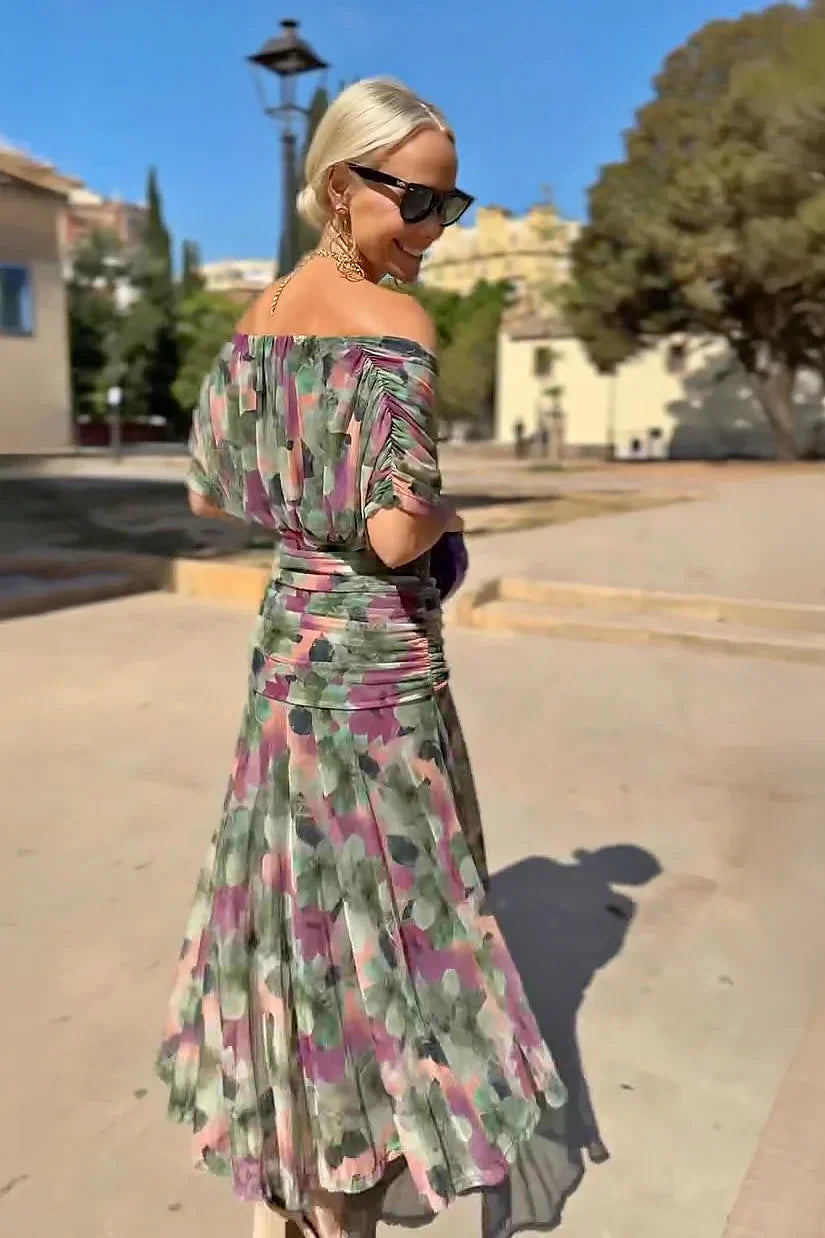 Chiara | Abito lungo elegante con drappeggio