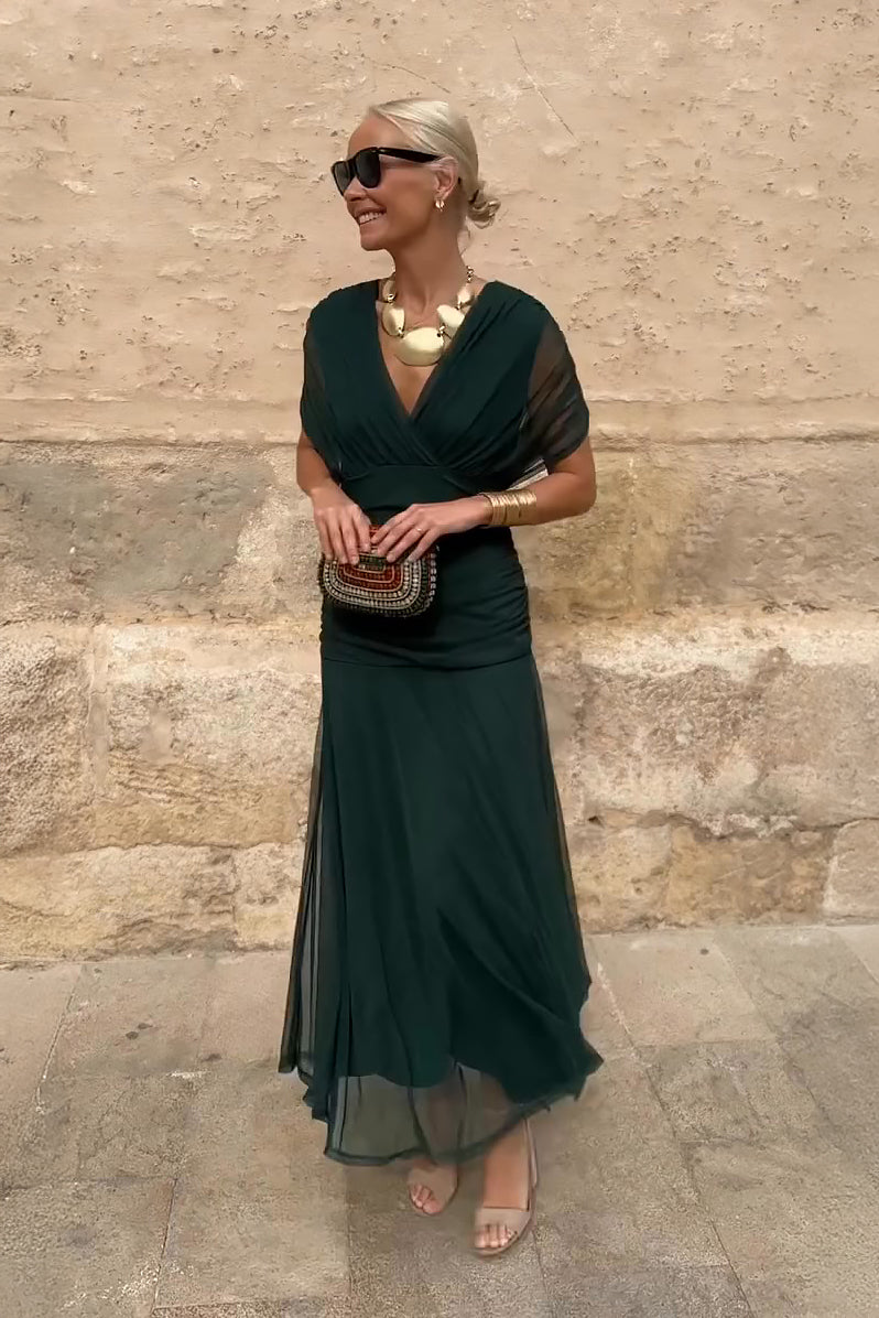 Chiara | Abito lungo elegante con drappeggio