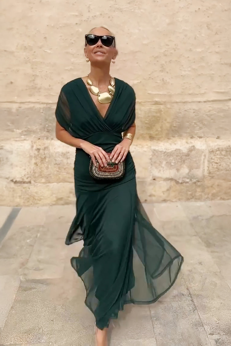 Chiara | Abito lungo elegante con drappeggio