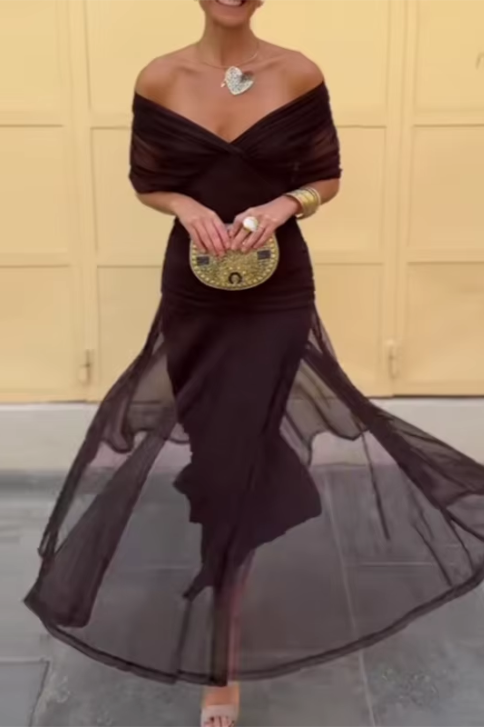 Chiara | Abito lungo elegante con drappeggio