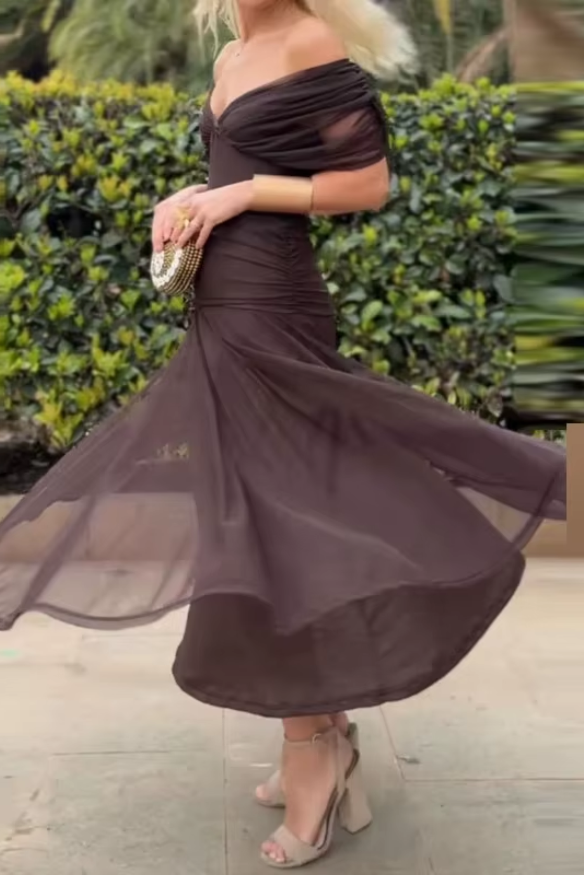 Chiara | Abito lungo elegante con drappeggio